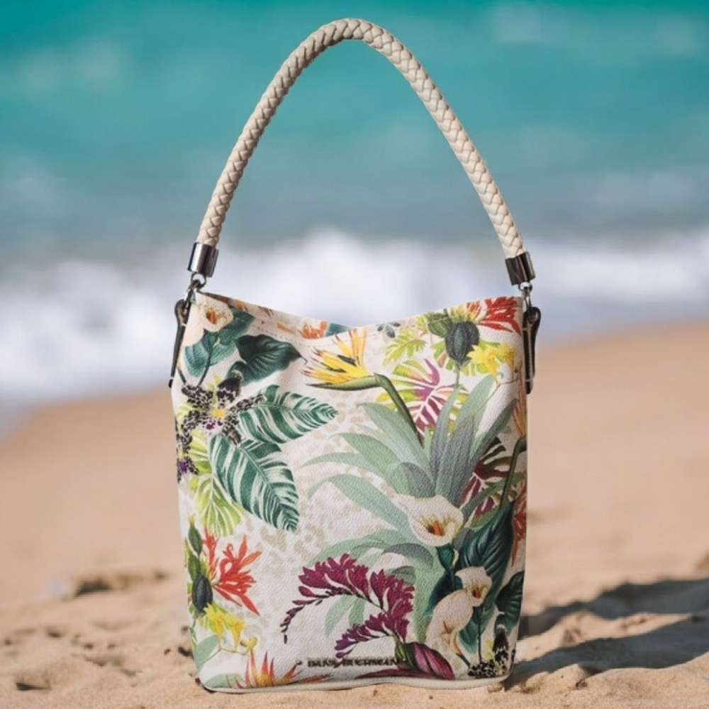 Dana Buchman Floral Print Hobo Bag - Picture 1 of 11
